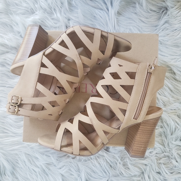 Casablanca Women's Open Toe Strappy Laser Cutout Caged Chunky High Heels… - Picture 1 of 10